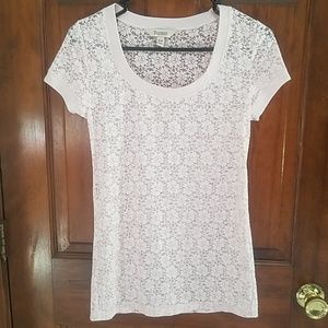 womens lace scoop neck shirt
